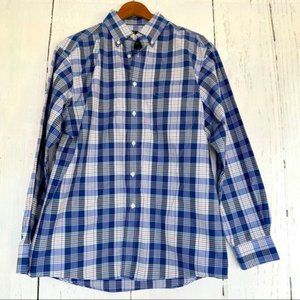 JOS A BANK Men's Blue Plaid Button Down Shirt M